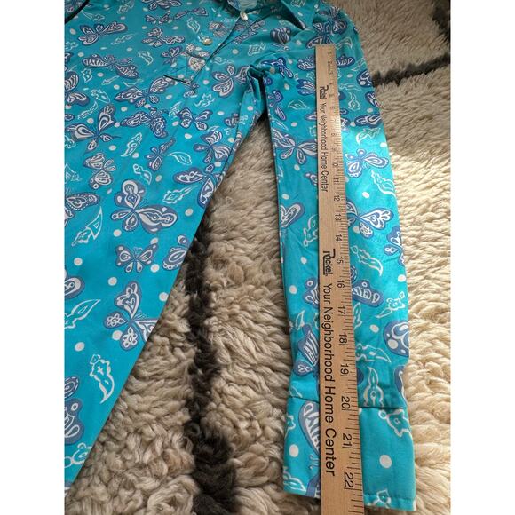 Lilly Pulitzer The Lilly Vintage Blue Maxi Dress with Butterflies SzXS/S NO BELT - Picture 12 of 13